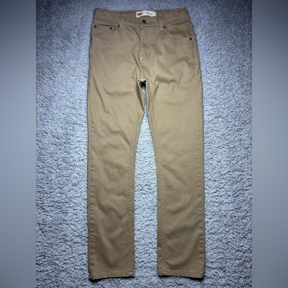 Levis Pants Boys 16 Slim 511 Khaki Classic 5 Pocket Photoshoot Church Holiday